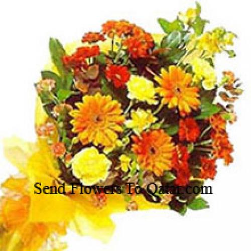 Gemütlicher und romantischer bunter Blumenstrauß