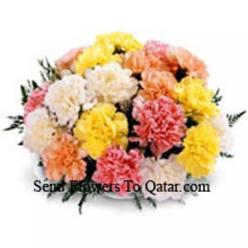 24 Assorted Carnation Basket