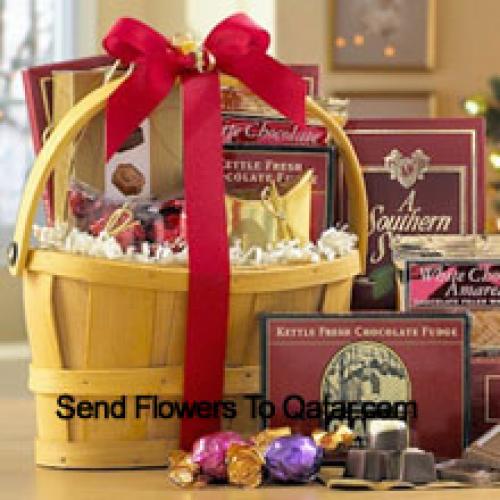 Gift Basket Stuffed with Snacks